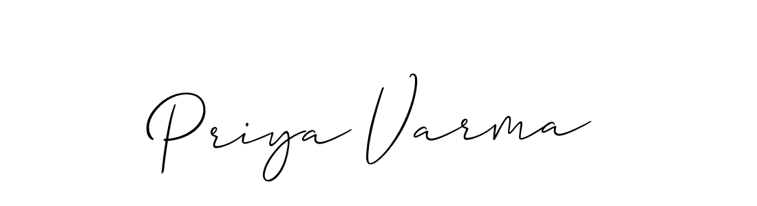 The best way (Allison_Script) to make a short signature is to pick only two or three words in your name. The name Priya Varma include a total of six letters. For converting this name. Priya Varma signature style 2 images and pictures png