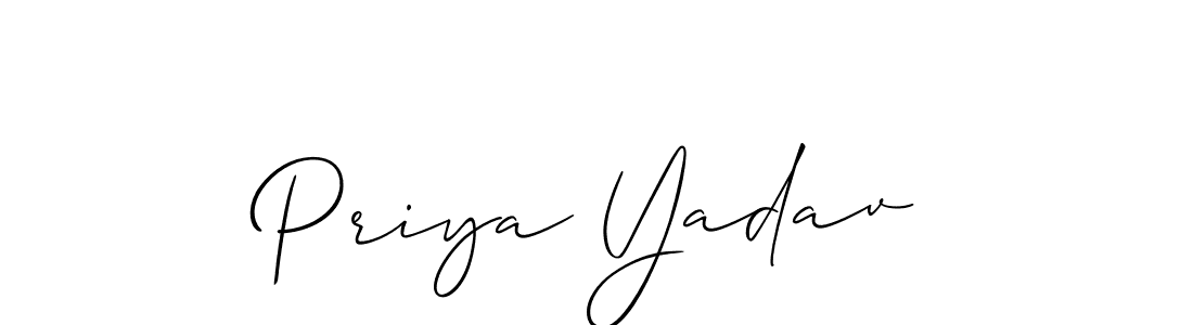 You should practise on your own different ways (Allison_Script) to write your name (Priya Yadav) in signature. don't let someone else do it for you. Priya Yadav signature style 2 images and pictures png