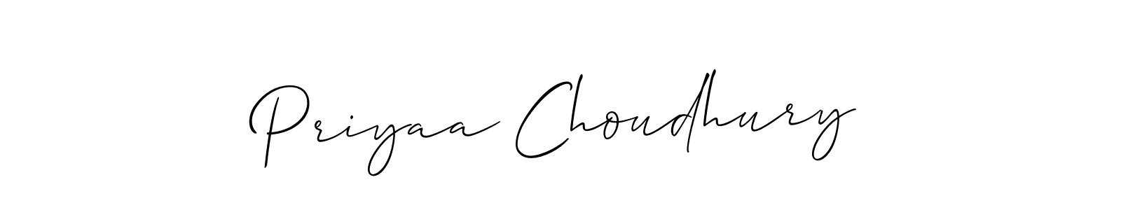 Also You can easily find your signature by using the search form. We will create Priyaa Choudhury name handwritten signature images for you free of cost using Allison_Script sign style. Priyaa Choudhury signature style 2 images and pictures png
