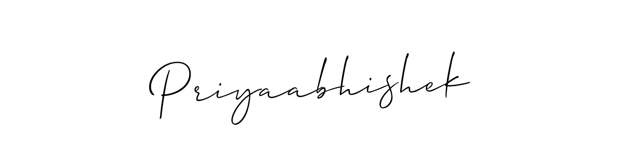 Priyaabhishek stylish signature style. Best Handwritten Sign (Allison_Script) for my name. Handwritten Signature Collection Ideas for my name Priyaabhishek. Priyaabhishek signature style 2 images and pictures png