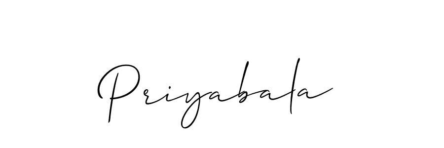 Design your own signature with our free online signature maker. With this signature software, you can create a handwritten (Allison_Script) signature for name Priyabala. Priyabala signature style 2 images and pictures png