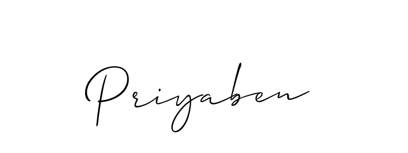 Once you've used our free online signature maker to create your best signature Allison_Script style, it's time to enjoy all of the benefits that Priyaben name signing documents. Priyaben signature style 2 images and pictures png