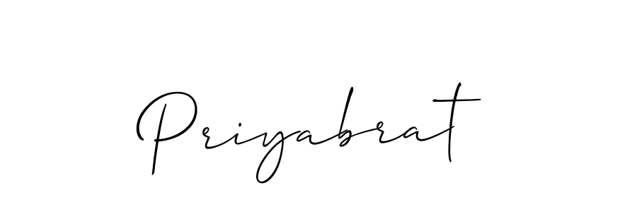 Use a signature maker to create a handwritten signature online. With this signature software, you can design (Allison_Script) your own signature for name Priyabrat. Priyabrat signature style 2 images and pictures png