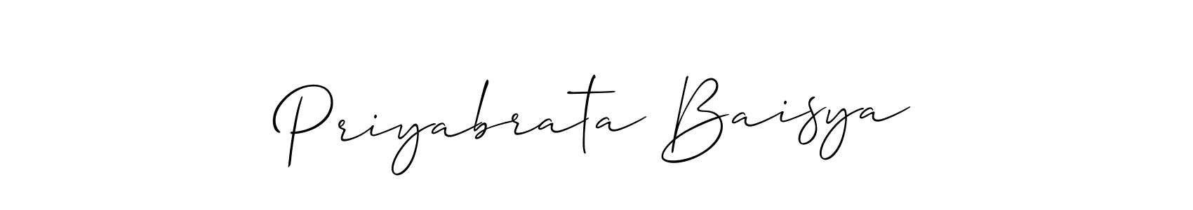 How to Draw Priyabrata Baisya signature style? Allison_Script is a latest design signature styles for name Priyabrata Baisya. Priyabrata Baisya signature style 2 images and pictures png