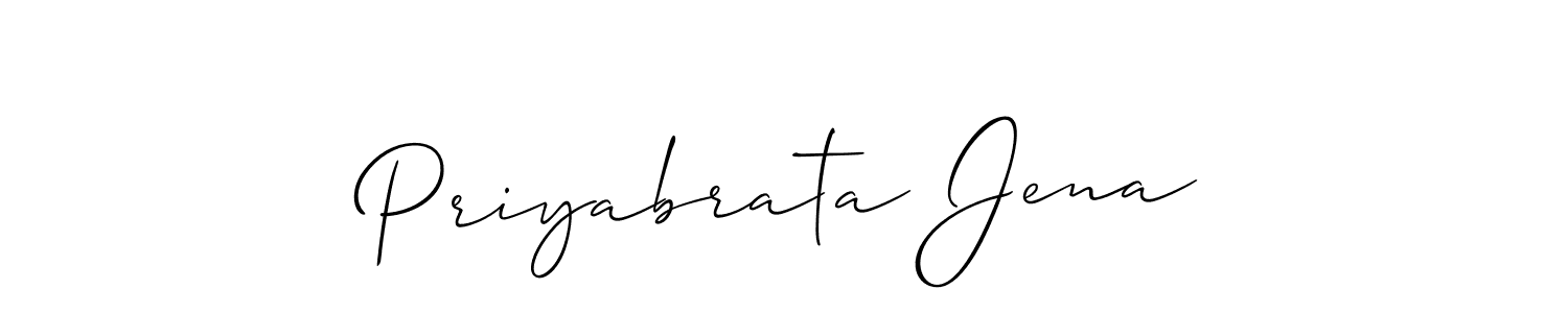 Create a beautiful signature design for name Priyabrata Jena. With this signature (Allison_Script) fonts, you can make a handwritten signature for free. Priyabrata Jena signature style 2 images and pictures png