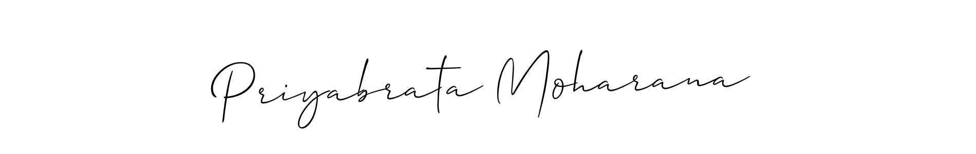 How to make Priyabrata Moharana name signature. Use Allison_Script style for creating short signs online. This is the latest handwritten sign. Priyabrata Moharana signature style 2 images and pictures png