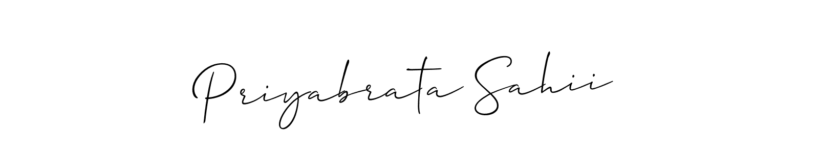 Also we have Priyabrata Sahii name is the best signature style. Create professional handwritten signature collection using Allison_Script autograph style. Priyabrata Sahii signature style 2 images and pictures png