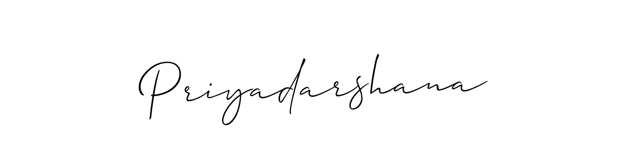 Create a beautiful signature design for name Priyadarshana. With this signature (Allison_Script) fonts, you can make a handwritten signature for free. Priyadarshana signature style 2 images and pictures png