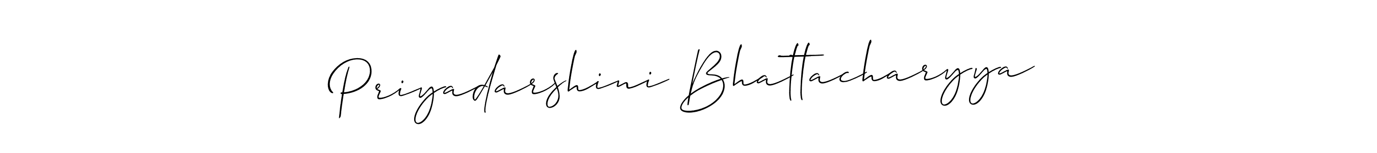 Priyadarshini Bhattacharyya stylish signature style. Best Handwritten Sign (Allison_Script) for my name. Handwritten Signature Collection Ideas for my name Priyadarshini Bhattacharyya. Priyadarshini Bhattacharyya signature style 2 images and pictures png