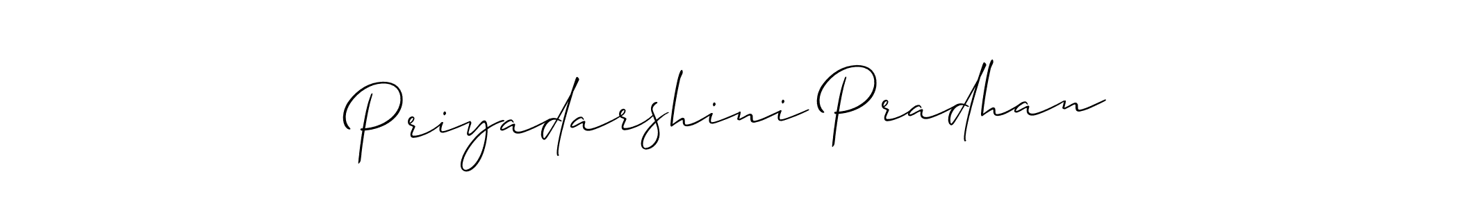 if you are searching for the best signature style for your name Priyadarshini Pradhan. so please give up your signature search. here we have designed multiple signature styles  using Allison_Script. Priyadarshini Pradhan signature style 2 images and pictures png