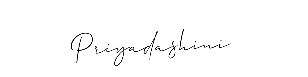 The best way (Allison_Script) to make a short signature is to pick only two or three words in your name. The name Priyadashini include a total of six letters. For converting this name. Priyadashini signature style 2 images and pictures png