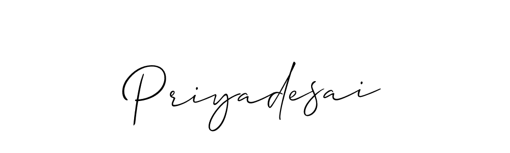 Priyadesai stylish signature style. Best Handwritten Sign (Allison_Script) for my name. Handwritten Signature Collection Ideas for my name Priyadesai. Priyadesai signature style 2 images and pictures png