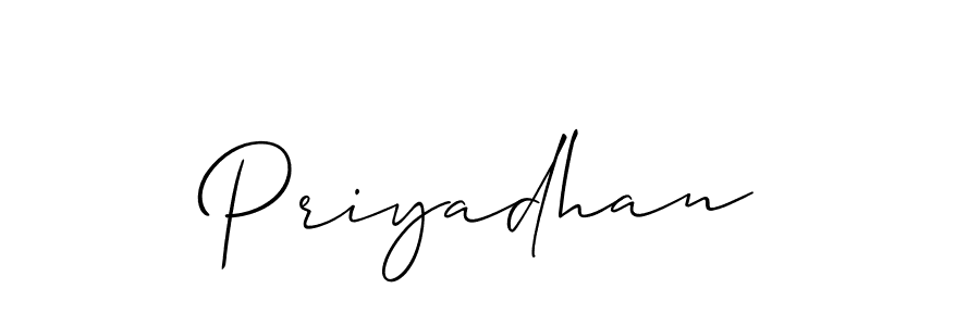 How to Draw Priyadhan signature style? Allison_Script is a latest design signature styles for name Priyadhan. Priyadhan signature style 2 images and pictures png