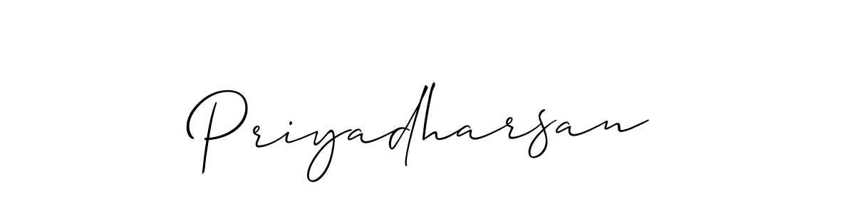 Also You can easily find your signature by using the search form. We will create Priyadharsan name handwritten signature images for you free of cost using Allison_Script sign style. Priyadharsan signature style 2 images and pictures png