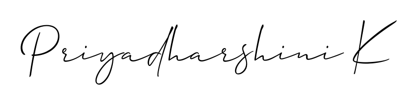 Create an unforgettable impression when signing with Priyadharshini K name styled in Allison_Script typography. 100% free online generator. Priyadharshini K signature style 2 images and pictures png
