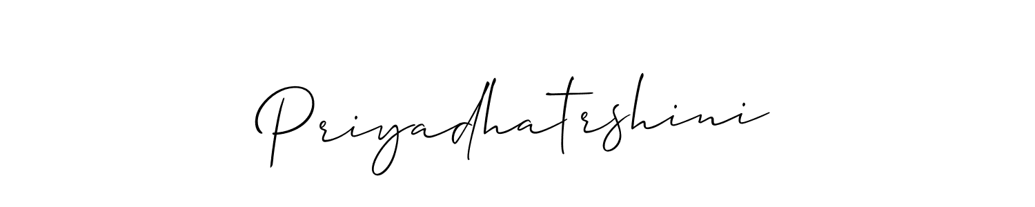Design your own signature with our free online signature maker. With this signature software, you can create a handwritten (Allison_Script) signature for name Priyadhatrshini. Priyadhatrshini signature style 2 images and pictures png