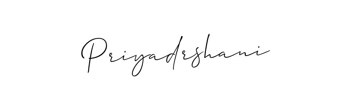 Create a beautiful signature design for name Priyadrshani. With this signature (Allison_Script) fonts, you can make a handwritten signature for free. Priyadrshani signature style 2 images and pictures png