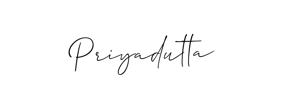 Create a beautiful signature design for name Priyadutta. With this signature (Allison_Script) fonts, you can make a handwritten signature for free. Priyadutta signature style 2 images and pictures png