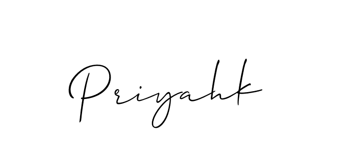 You can use this online signature creator to create a handwritten signature for the name Priyahk. This is the best online autograph maker. Priyahk signature style 2 images and pictures png