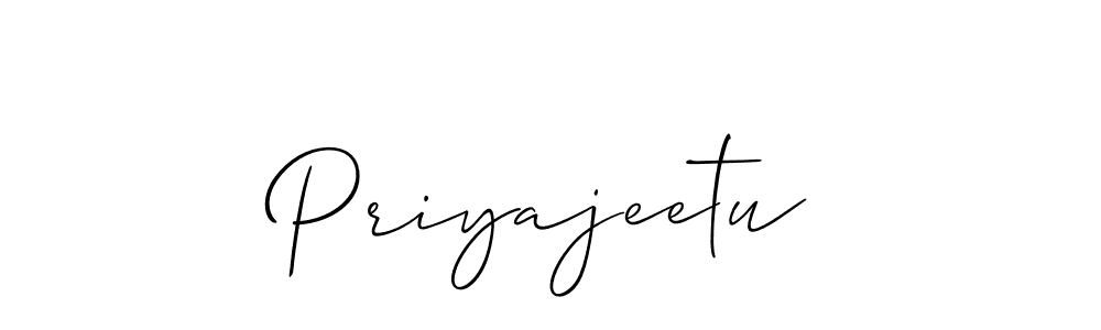 Allison_Script is a professional signature style that is perfect for those who want to add a touch of class to their signature. It is also a great choice for those who want to make their signature more unique. Get Priyajeetu name to fancy signature for free. Priyajeetu signature style 2 images and pictures png