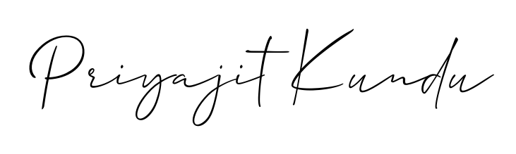 A classic penmanship look for Priyajit Kundu. The Allison_Script font brings timeless elegance and confidence to every signed document. Priyajit Kundu signature style 2 images and pictures png