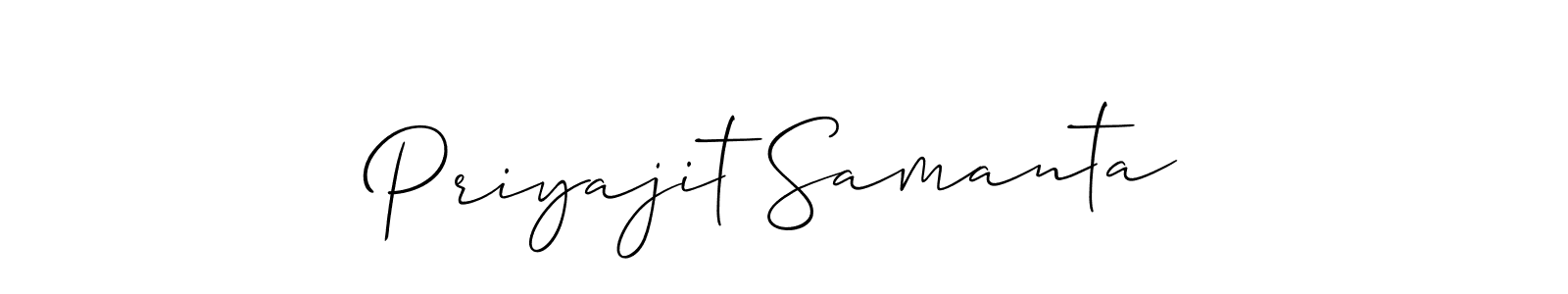 How to make Priyajit Samanta signature? Allison_Script is a professional autograph style. Create handwritten signature for Priyajit Samanta name. Priyajit Samanta signature style 2 images and pictures png