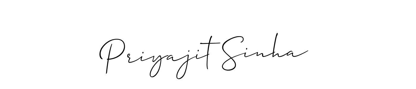 Design your own signature with our free online signature maker. With this signature software, you can create a handwritten (Allison_Script) signature for name Priyajit Sinha. Priyajit Sinha signature style 2 images and pictures png