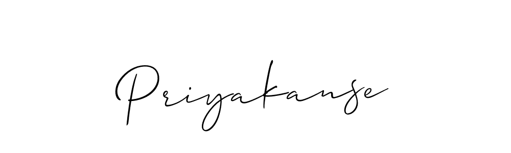 Design your own signature with our free online signature maker. With this signature software, you can create a handwritten (Allison_Script) signature for name Priyakanse. Priyakanse signature style 2 images and pictures png
