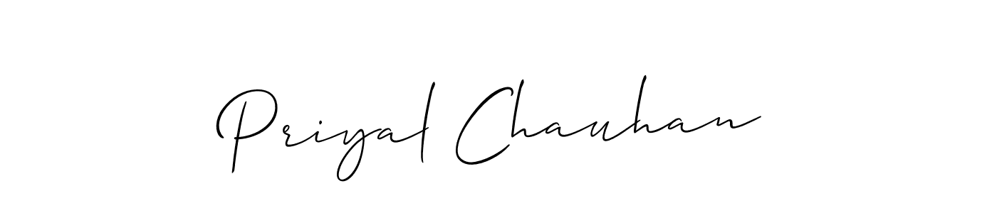 Similarly Allison_Script is the best handwritten signature design. Signature creator online .You can use it as an online autograph creator for name Priyal Chauhan. Priyal Chauhan signature style 2 images and pictures png