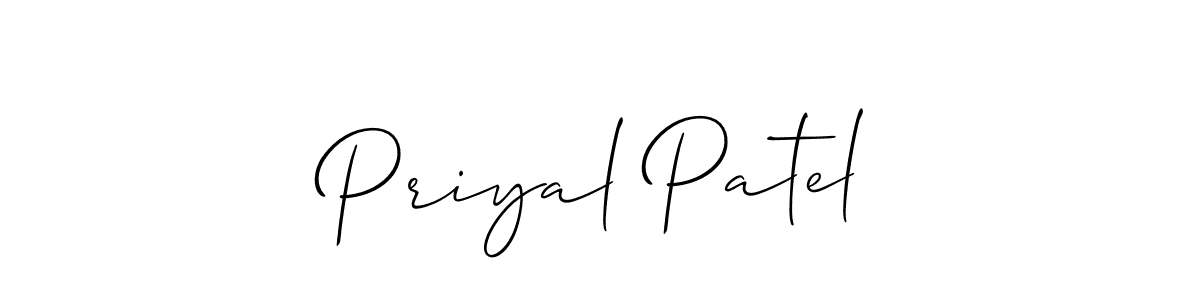 Best and Professional Signature Style for Priyal Patel. Allison_Script Best Signature Style Collection. Priyal Patel signature style 2 images and pictures png