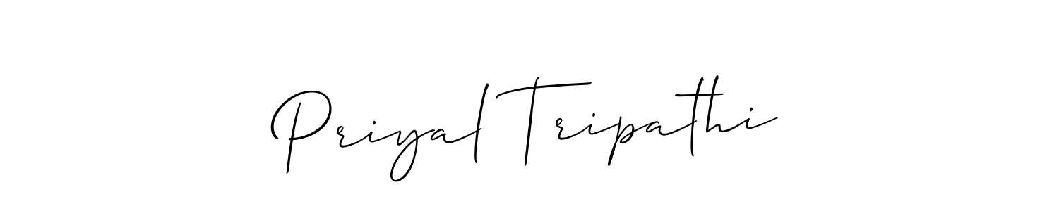 The best way (Allison_Script) to make a short signature is to pick only two or three words in your name. The name Priyal Tripathi include a total of six letters. For converting this name. Priyal Tripathi signature style 2 images and pictures png