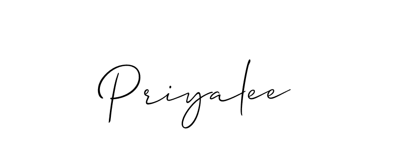 You should practise on your own different ways (Allison_Script) to write your name (Priyalee) in signature. don't let someone else do it for you. Priyalee signature style 2 images and pictures png