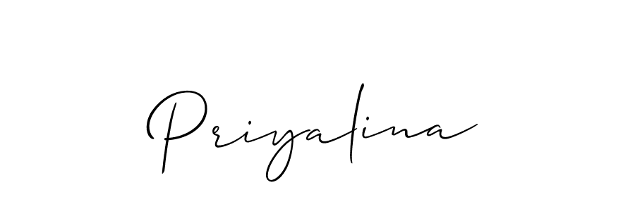 Create a beautiful signature design for name Priyalina. With this signature (Allison_Script) fonts, you can make a handwritten signature for free. Priyalina signature style 2 images and pictures png
