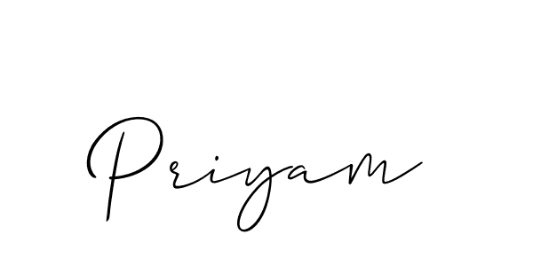 Best and Professional Signature Style for Priyam. Allison_Script Best Signature Style Collection. Priyam signature style 2 images and pictures png