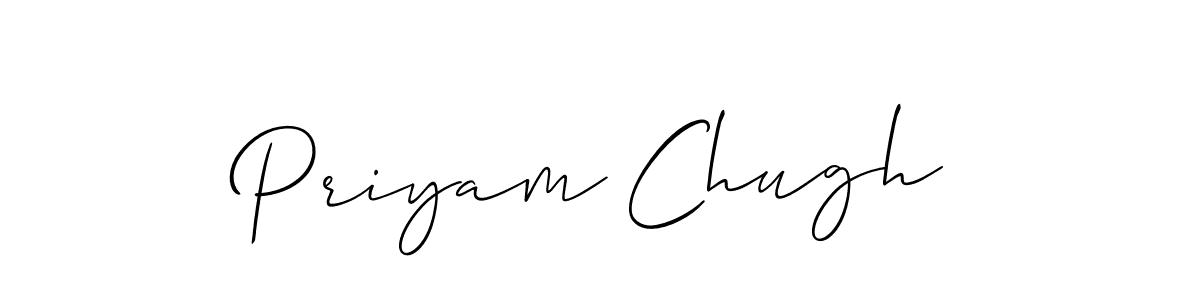 Also we have Priyam Chugh name is the best signature style. Create professional handwritten signature collection using Allison_Script autograph style. Priyam Chugh signature style 2 images and pictures png