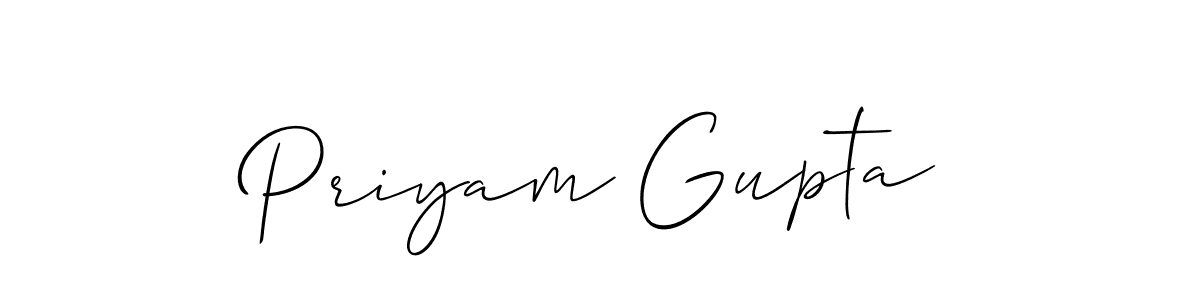 You should practise on your own different ways (Allison_Script) to write your name (Priyam Gupta) in signature. don't let someone else do it for you. Priyam Gupta signature style 2 images and pictures png