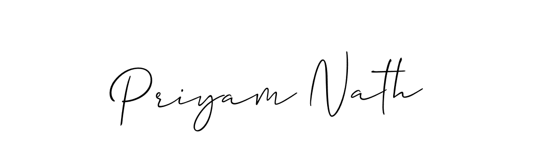 Design your own signature with our free online signature maker. With this signature software, you can create a handwritten (Allison_Script) signature for name Priyam Nath. Priyam Nath signature style 2 images and pictures png