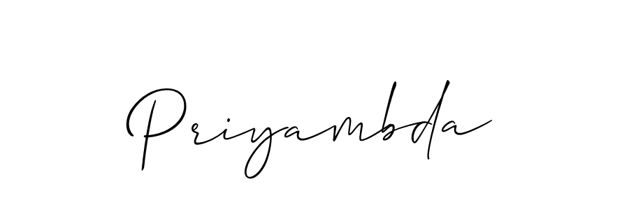 The best way (Allison_Script) to make a short signature is to pick only two or three words in your name. The name Priyambda include a total of six letters. For converting this name. Priyambda signature style 2 images and pictures png