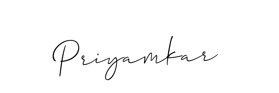 How to make Priyamkar name signature. Use Allison_Script style for creating short signs online. This is the latest handwritten sign. Priyamkar signature style 2 images and pictures png