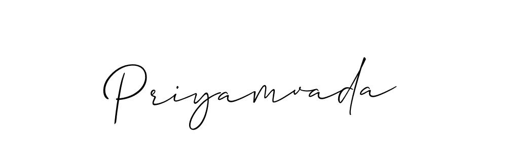 Design your own signature with our free online signature maker. With this signature software, you can create a handwritten (Allison_Script) signature for name Priyamvada. Priyamvada signature style 2 images and pictures png