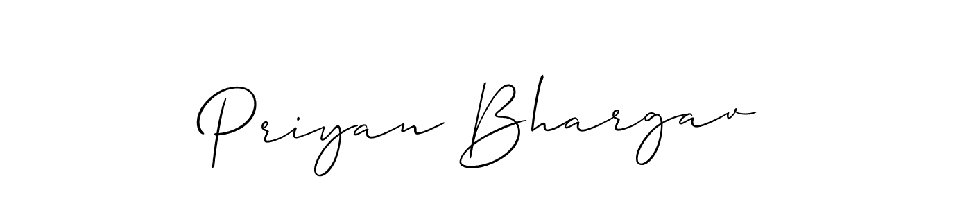 if you are searching for the best signature style for your name Priyan Bhargav. so please give up your signature search. here we have designed multiple signature styles  using Allison_Script. Priyan Bhargav signature style 2 images and pictures png