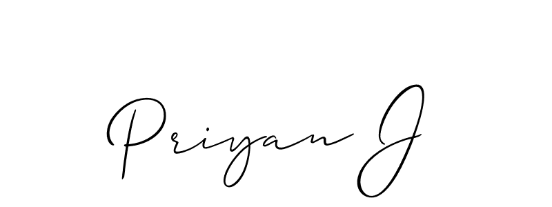 You can use this online signature creator to create a handwritten signature for the name Priyan J. This is the best online autograph maker. Priyan J signature style 2 images and pictures png