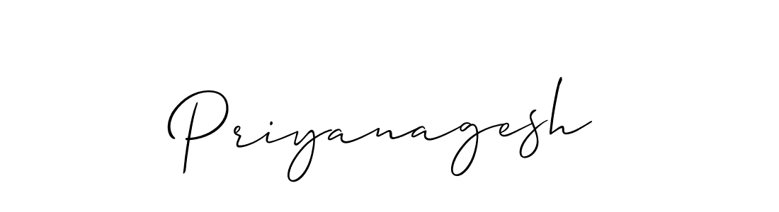 Make a beautiful signature design for name Priyanagesh. With this signature (Allison_Script) style, you can create a handwritten signature for free. Priyanagesh signature style 2 images and pictures png
