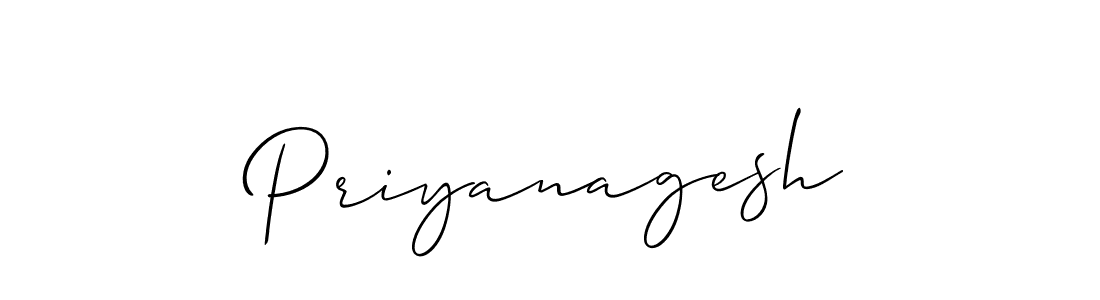 Create a beautiful signature design for name Priyanagesh. With this signature (Allison_Script) fonts, you can make a handwritten signature for free. Priyanagesh signature style 2 images and pictures png