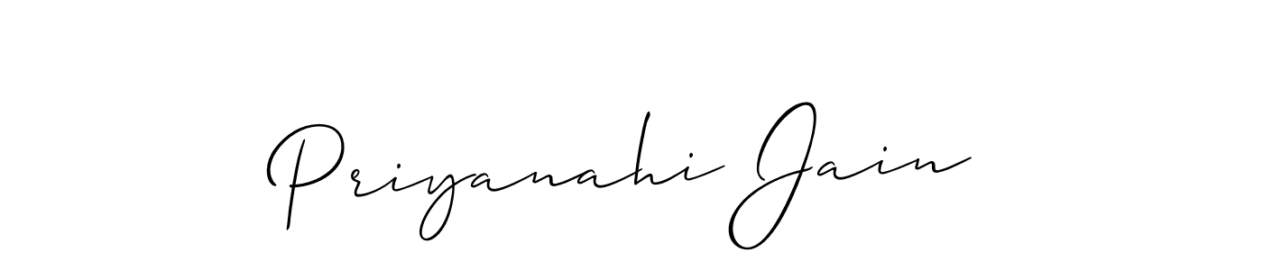You should practise on your own different ways (Allison_Script) to write your name (Priyanahi Jain) in signature. don't let someone else do it for you. Priyanahi Jain signature style 2 images and pictures png
