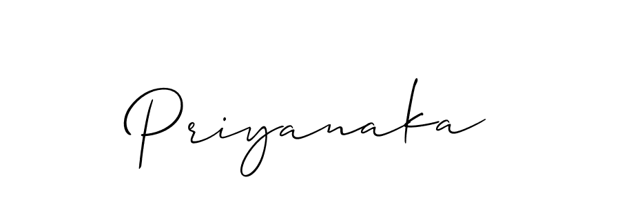 Use a signature maker to create a handwritten signature online. With this signature software, you can design (Allison_Script) your own signature for name Priyanaka. Priyanaka signature style 2 images and pictures png