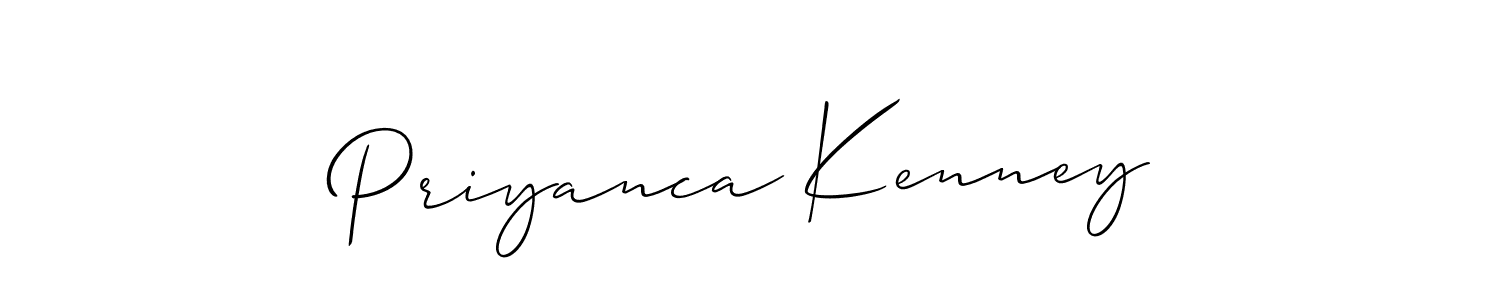 How to make Priyanca Kenney name signature. Use Allison_Script style for creating short signs online. This is the latest handwritten sign. Priyanca Kenney signature style 2 images and pictures png