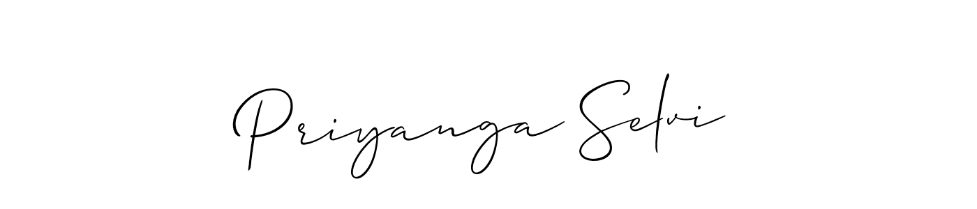 Design your own signature with our free online signature maker. With this signature software, you can create a handwritten (Allison_Script) signature for name Priyanga Selvi. Priyanga Selvi signature style 2 images and pictures png