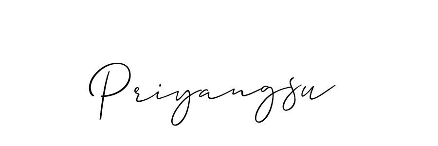 How to make Priyangsu signature? Allison_Script is a professional autograph style. Create handwritten signature for Priyangsu name. Priyangsu signature style 2 images and pictures png