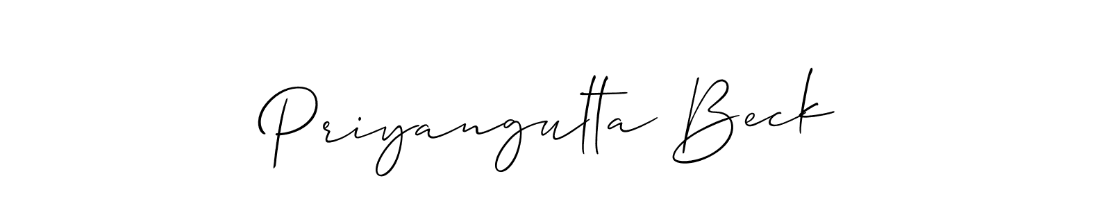 if you are searching for the best signature style for your name Priyangulta Beck. so please give up your signature search. here we have designed multiple signature styles  using Allison_Script. Priyangulta Beck signature style 2 images and pictures png